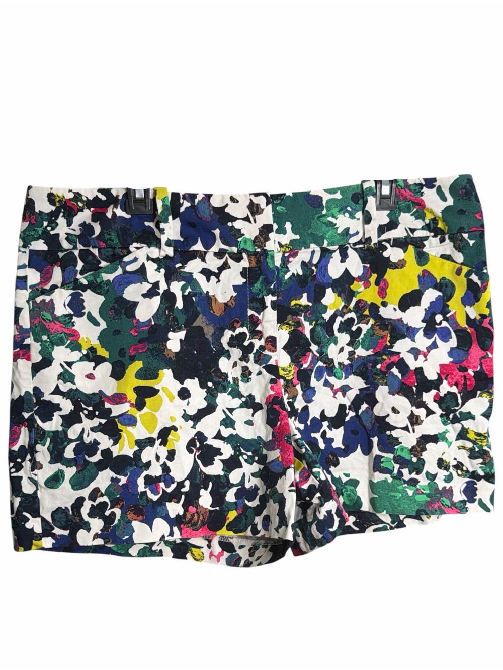 Ann Taylor  Signature Splatter Print Women's Shorts in Multi-Color. EC. Size 14